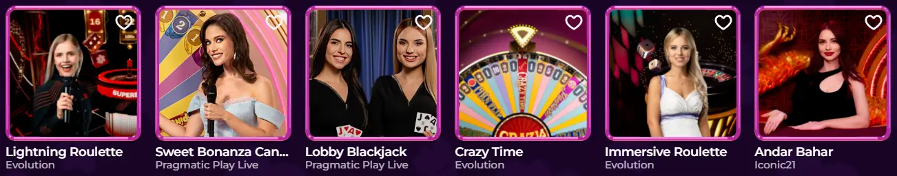 Spinania Live-Casino